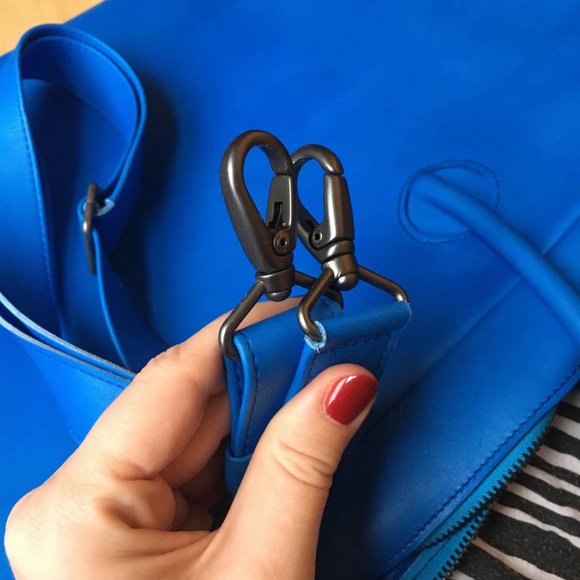 Isaac Reina Bond Satchel in cyan - laptop or weekender! - Picture 12 of 15